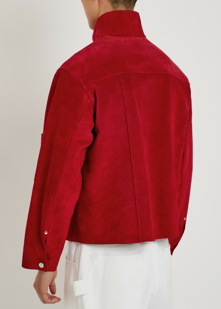 Bode Welding Suede Jacket Red