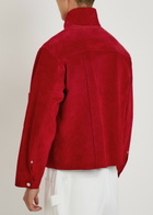 Bode Welding Suede Jacket Red