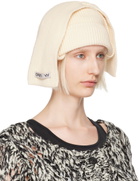 OPEN YY Off-White Scarf Beanie