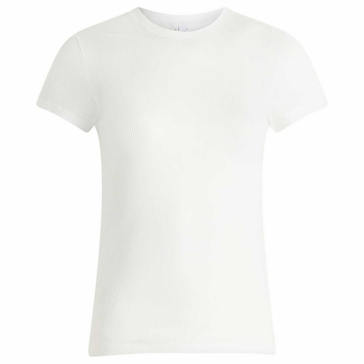 SKIMS Women's Sheer Cotton Crewneck Standard T-Shirt in Snow