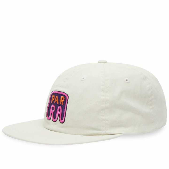 Photo: By Parra Men's Fast Food Logo 6 Panel Cap in Off White