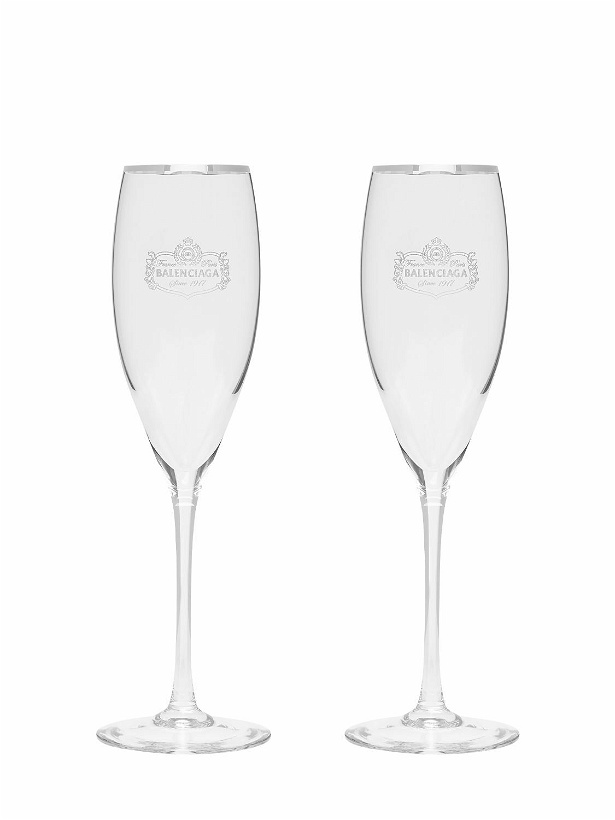 Photo: BALENCIAGA - Set Of 2 Crystal Champagne Glasses