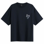 A.P.C. Men's Bruno Applique Logo T-Shirt in Dark Navy