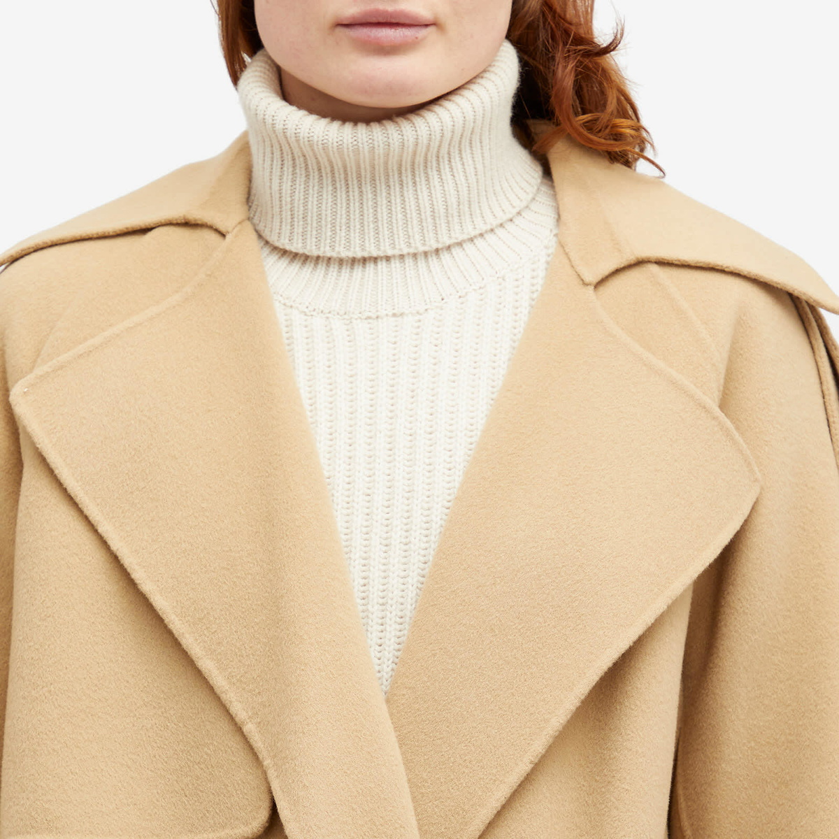 コート SPORTMAX Women Outer 2512041033003 Beige Sportmax Women's Fiore Wrap Coat in Beige Sportmax