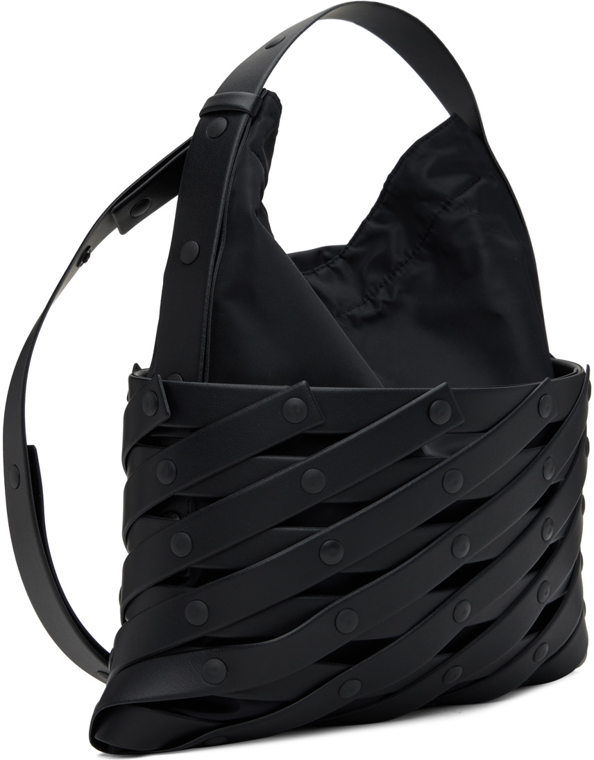Issey Miyake Black Spiral Grid Bag Issey Miyake Men