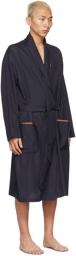 Paul Smith Navy Cotton Artist Stripe Robe