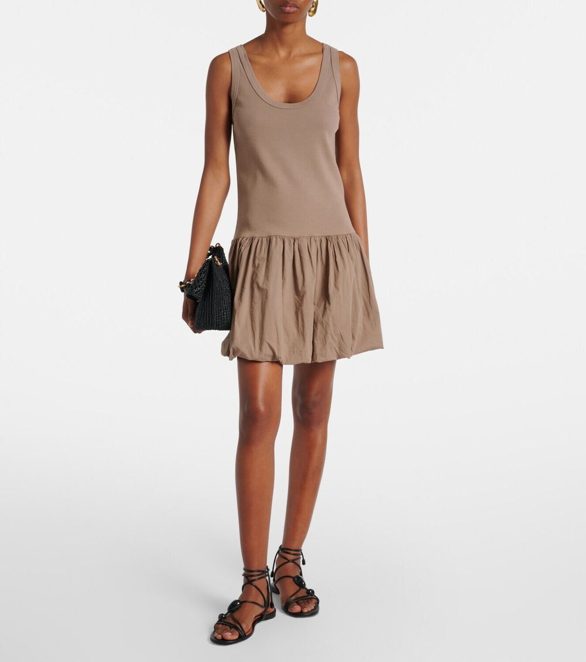 Velvet Isla cotton-blend poplin minidress