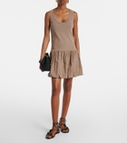 Velvet Isla cotton-blend poplin minidress