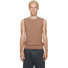 Jil Sander Tan Ribbed Tank Top