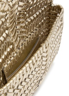 Anya Hindmarch The Neeson Tassel Woven Metallic Leather Clutch - Nude - One Size