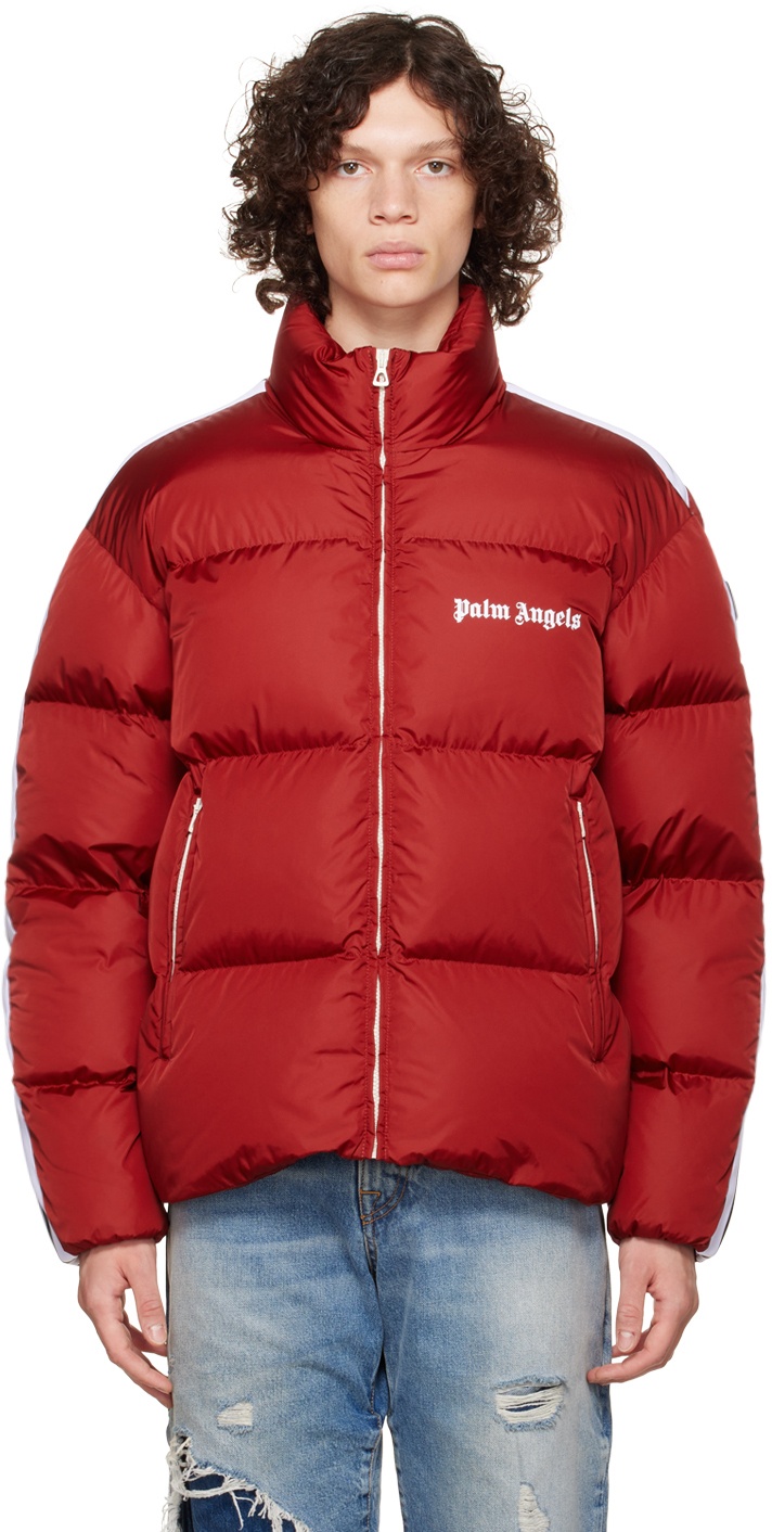 Palm Angels Red Classic Track Down Jacket Palm Angels