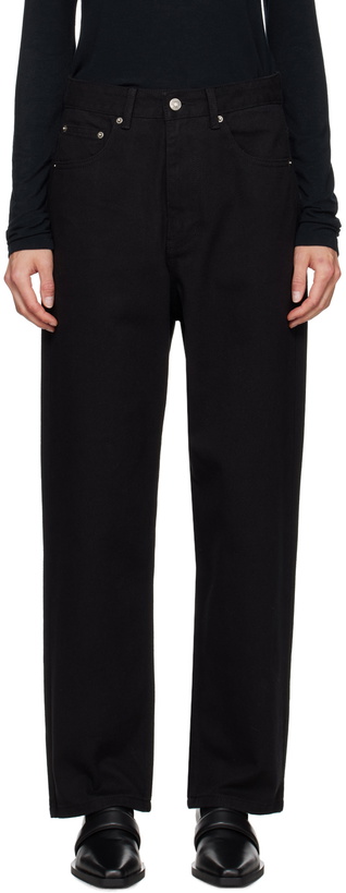 Photo: LE17SEPTEMBRE Black Cinch Strap Jeans
