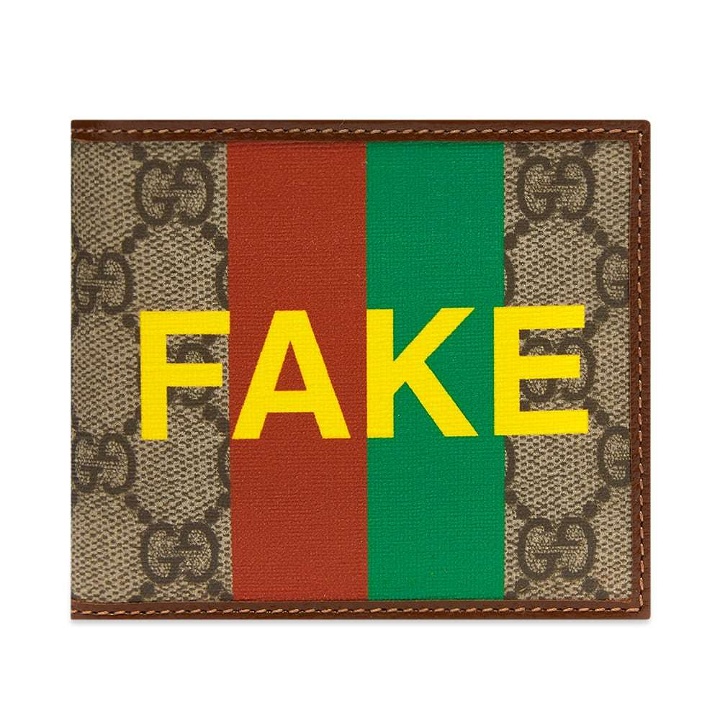 Photo: Gucci Fake/Not Supreme Logo Billfold Wallet
