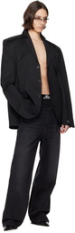 Prototypes Black Waistband Regular Jeans