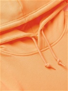 ADIDAS ORIGINALS - Essentials Logo-Embroidered Loopback Cotton-Jersey Hoodie - Orange