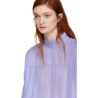 Chimala Blue High Neck Blouse