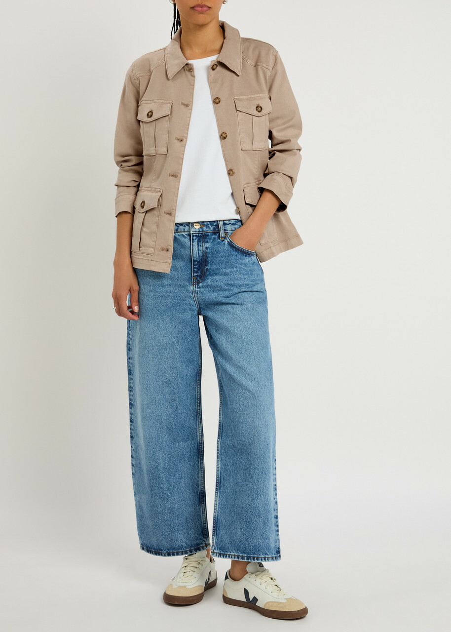 Paige Stacey Lyocell-blend Jacket Ecru