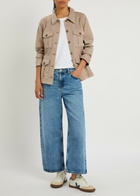 Paige Stacey Lyocell-blend Jacket Ecru