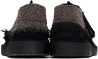 JiyongKim Black Clarks Edition Sun-Bleached Raw Edge Desert Trek Derbys