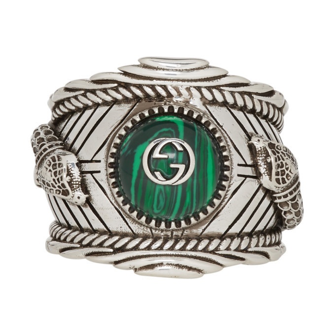 Photo: Gucci Silver Garden Logo Ring