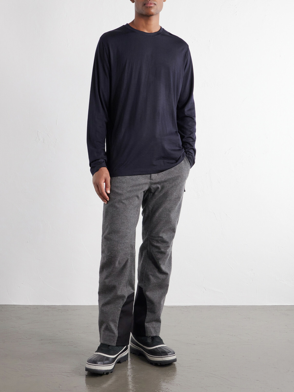 SEASE - Virgin Wool-Jersey Ski Base Layer - Blue