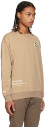 AAPE by A Bathing Ape Beige Crewneck Sweatshirt