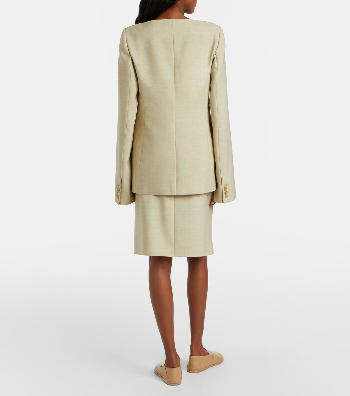 Calvin Klein Collection Lunas wool midi skirt