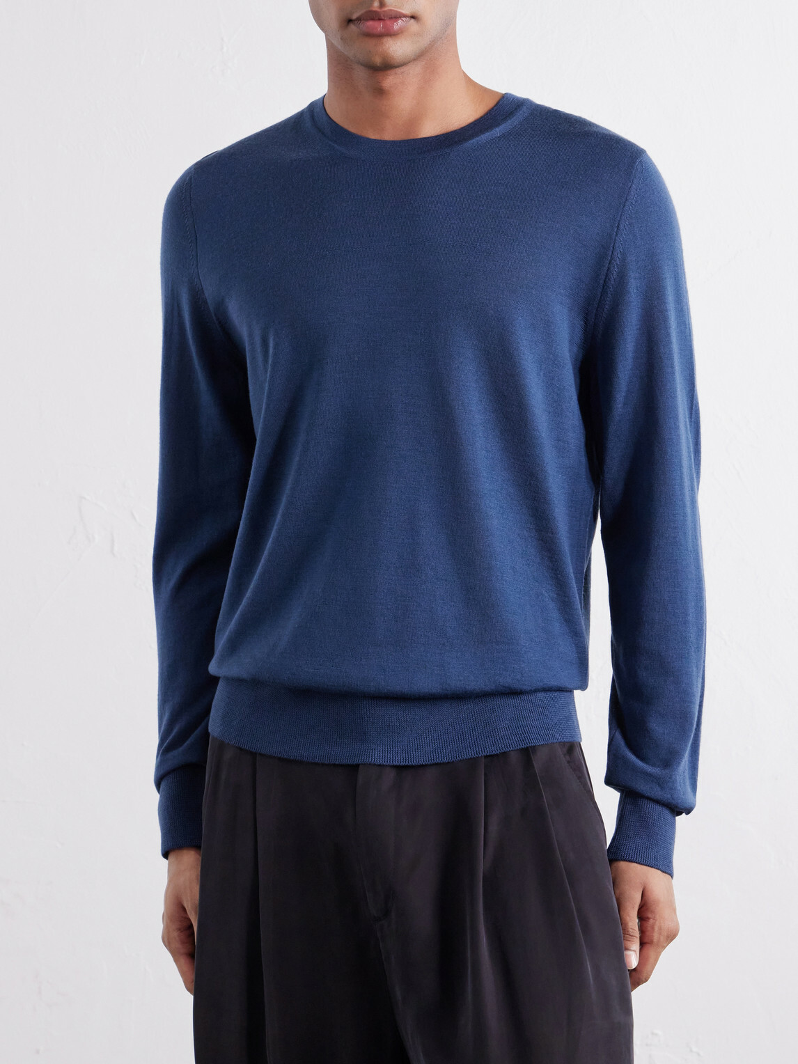 Mr P. - Wool Sweater - Blue