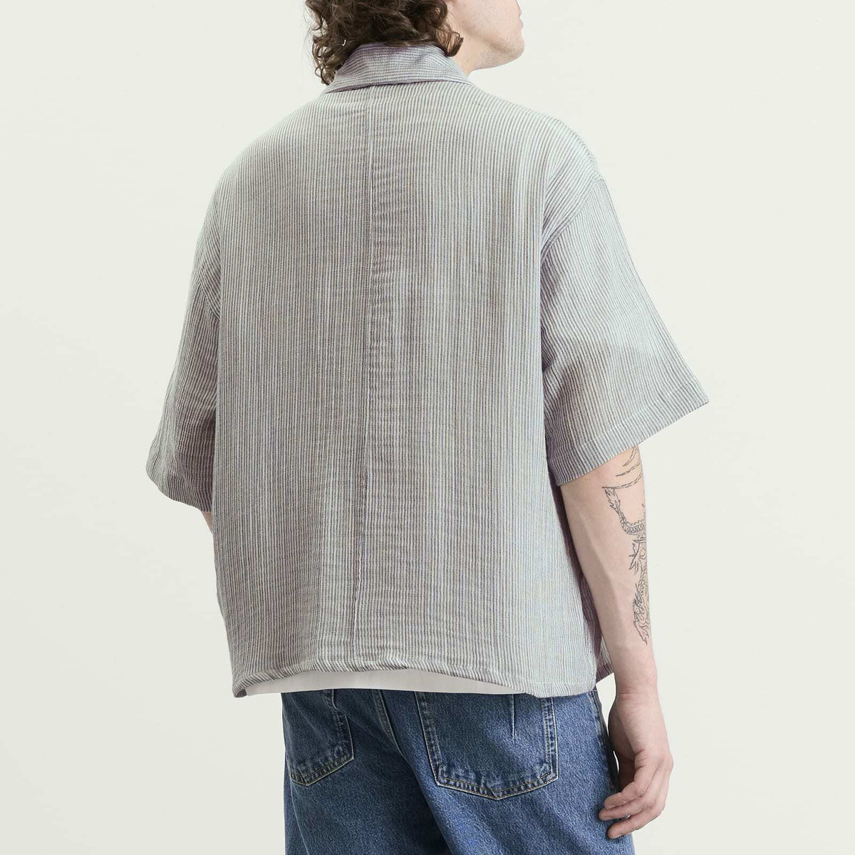 Won Hundred Men's Maza Short Sleeve Shirt in White Combi