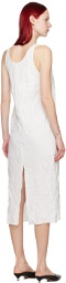 AURALEE White Winkled Midi Dress