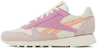 Reebok Classics Off-White & Pink Classic Leather Sneakers