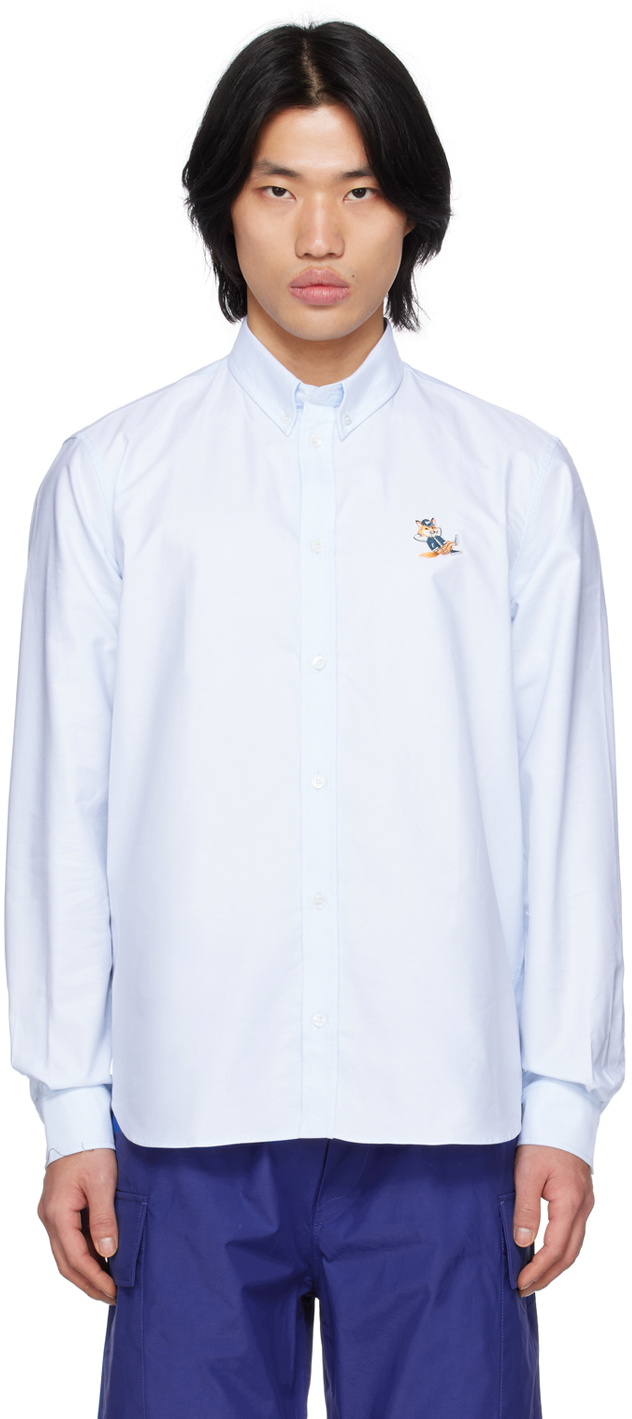 Maison Kitsuné Blue Dressed Fox Shirt Maison Kitsune