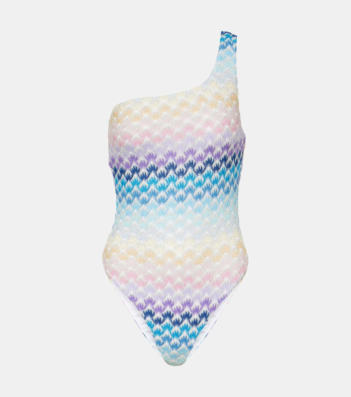 Missoni Mare One-shoulder crochet swimsuit