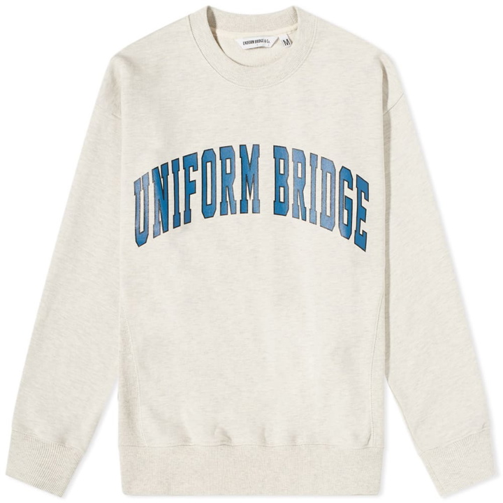 Photo: Uniform Bridge Vintage Arch Logo Crew Sweat