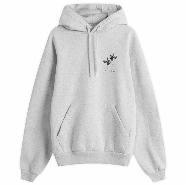 Photo: MKI Men's Ink Flower Hoodie in Grey
