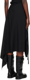 Ann Demeulemeester Black Ylva Wrap Midi Skirt