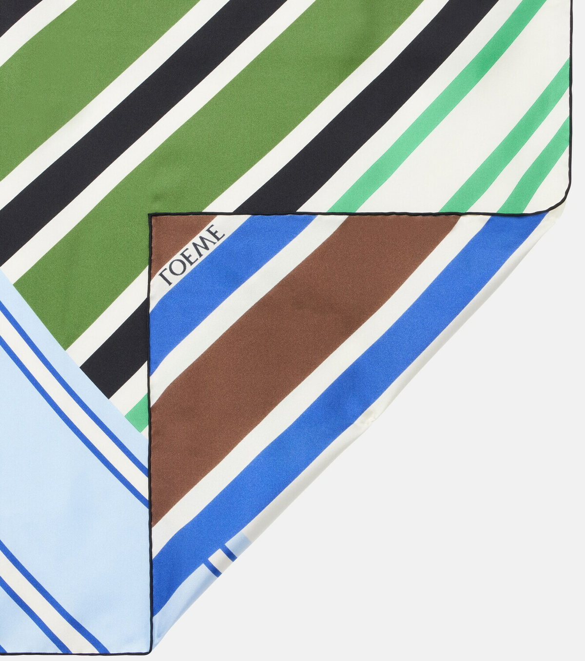 Loewe Striped silk twill scarf