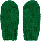 Maison Margiela Green Childish Stitches Mittens