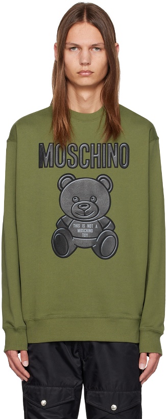 Photo: Moschino Green Teddy Bear Sweatshirt