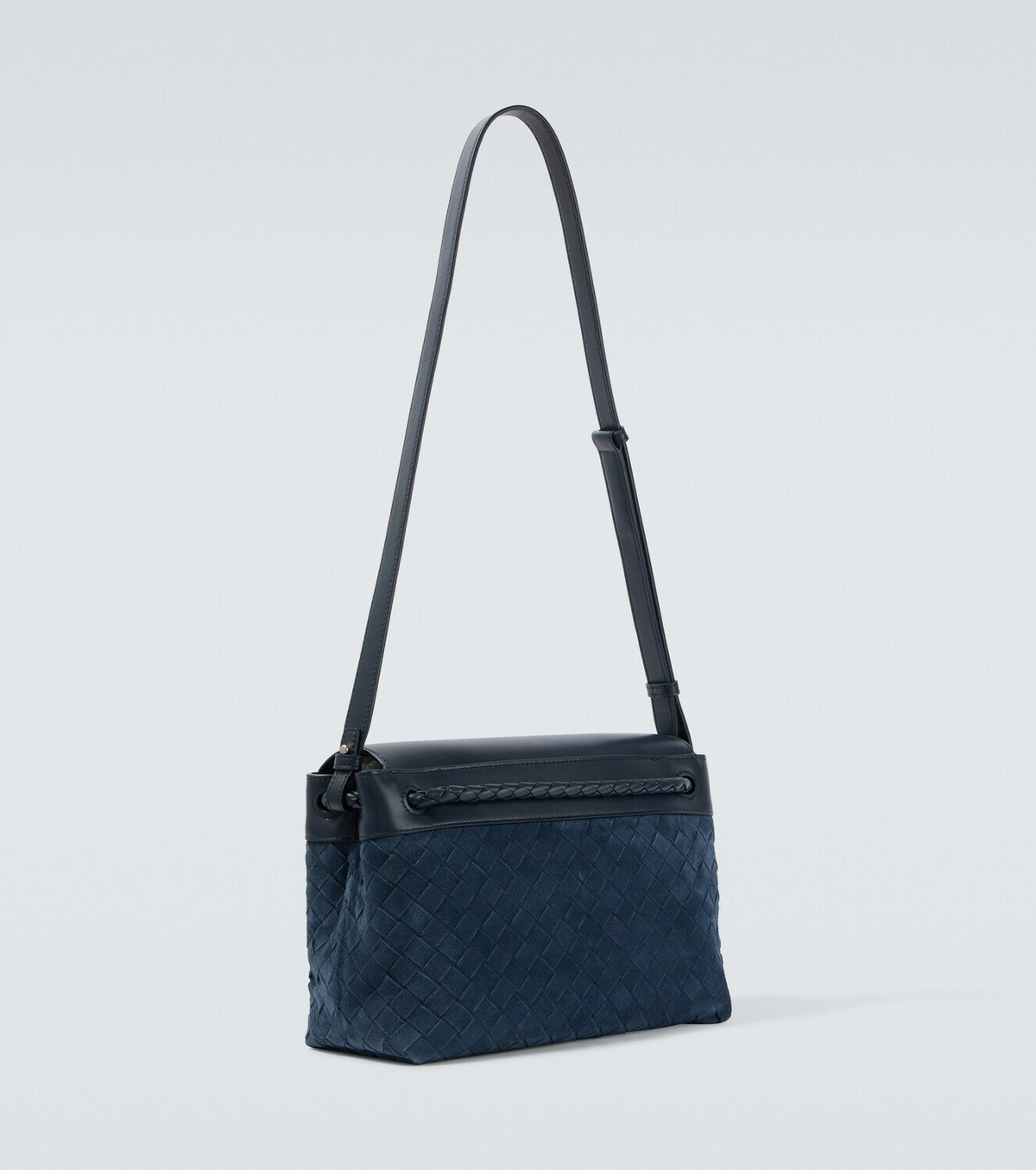 Bottega Veneta Andiamo Intrecciato Small suede messenger bag
