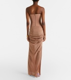 Alex Perry Semi-sheer strapless gown