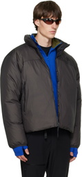 The North Face Gray Pertex Nuptse Reversible Down Jacket
