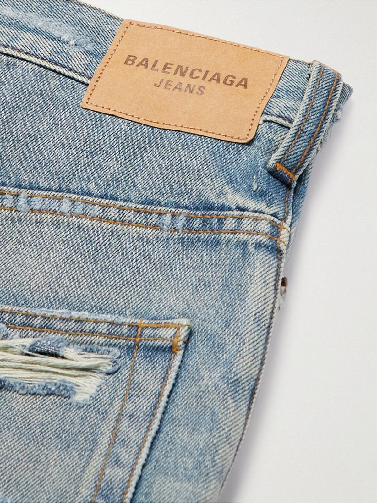 Balenciaga Outlet wide jeans in used denim  Denim  Balenciaga jeans  641548 TJW47 online on GIGLIOCOM