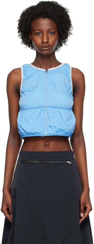 Photo: TheOpen Product Blue Shirring Vest