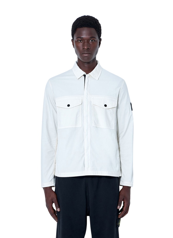 Photo: Stone Island Zip-Front Overshirt with Flap Pockets