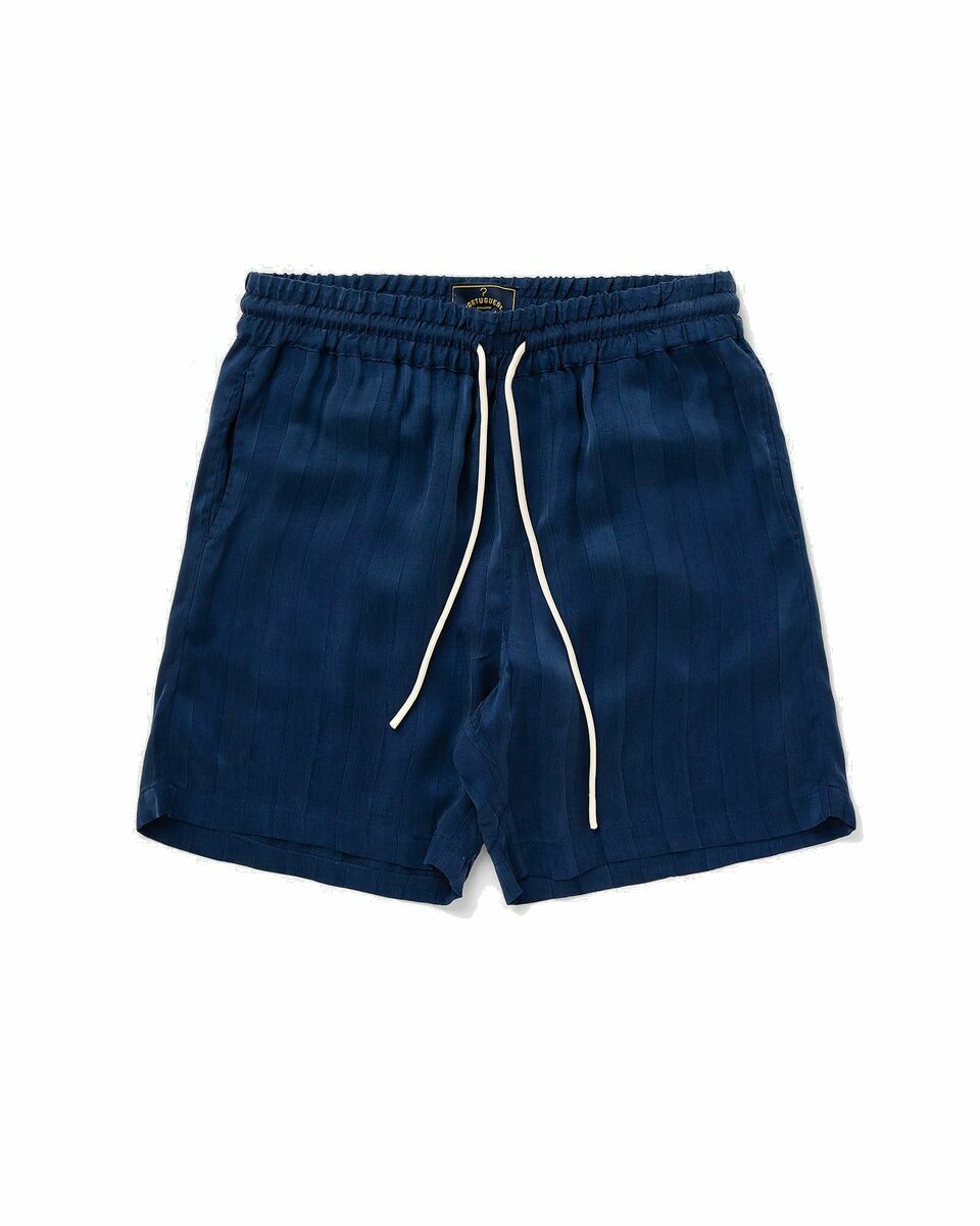 Photo: Portuguese Flannel Cupro Shorts Blue - Mens - Casual Shorts