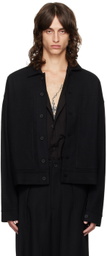 YOHJI YAMAMOTO Black Spread Collar Jacket