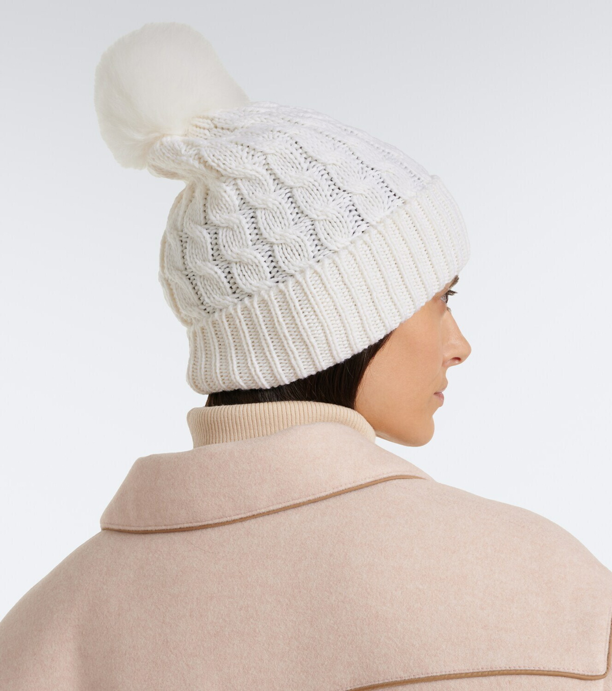 Moncler Grenoble Cable-knit virgin wool beanie