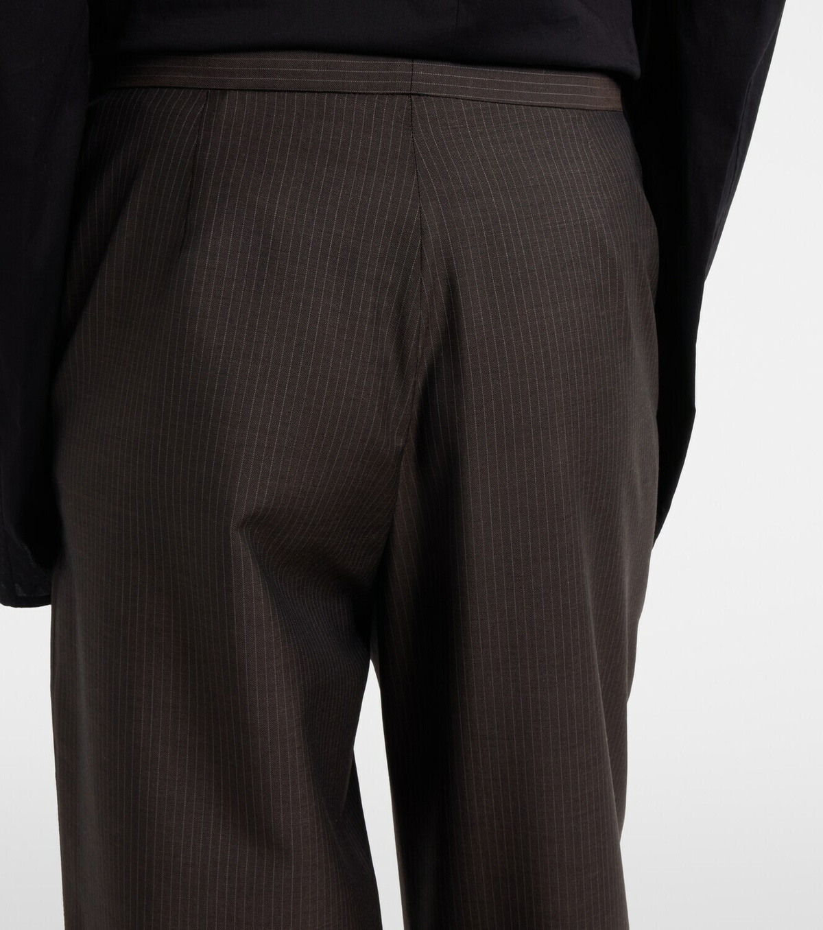 Gucci Pinstripe wool and mohair wide-leg pants