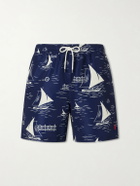 Polo Ralph Lauren - Printed Straight-Leg Mid-Length Swim Shorts - Blue